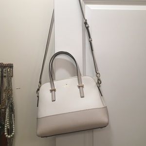 Katespade cream and beige handbag
